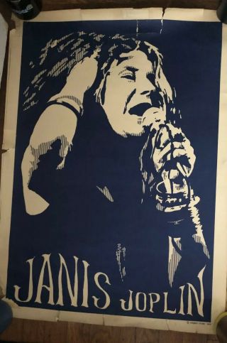 Janis Joplin Vintage Poster 1969 Kennedy Studio 28 Inches X 20 Inches