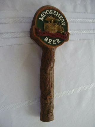 Moosehead Beer Canadian Lager Beer Tap Handle Two Sided 9.  5” Tall