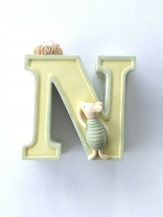 Disney Classic Pooh Letter N By Michel & Co Wall Decor Piglet With Nest