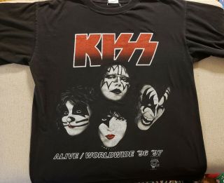 Kiss 1996 1997 World Tour Shirt Men 