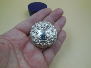 Vintage Sterling Silver Pill Box By Broadway & Co.  Birmingham,  England