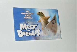 Disney Meet The Deedles To Protect & Surf Square Pinback Movie Button