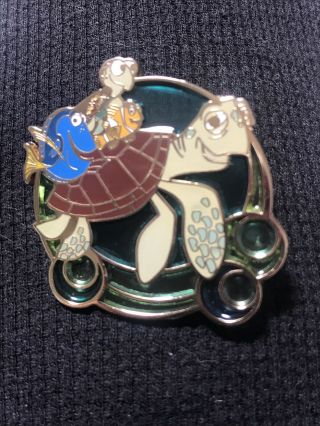 2004 Finding Nemo Disney Pixar Pin Crush Dory Squirt Stained Glass Disney Pin
