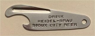 1950s Heidel - Brau Sioux City Beer Sioux City Iowa Dow Bottle Opener A - 23 - 5