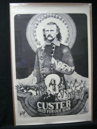 Custer Died For Our Sins 1970 Norman Orr Vintage Poster Garage Cng2337