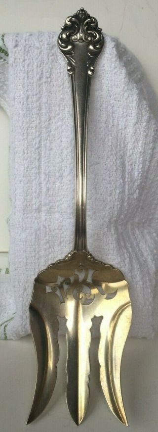 Antique Reed & Barton Victorian American Sterling Silver Serving Fork Openwork
