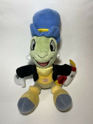 Jiminy Cricket Disney Pinocchio Snap Toys Stuffed Animal Plush Beanie 10 " Doll