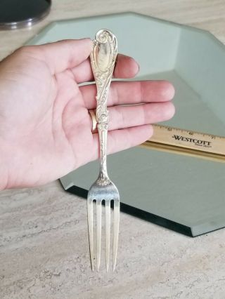 Heavy 49.  4 Gr Large 7 " Long Sterling Silver Dinner Serving Fork By Reed Barton