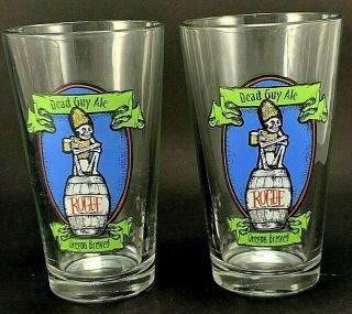 Two Rogue Dead Guy Ale Oregon Brewed Pint Glasses