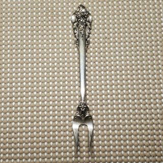 Wallace Grand Baroque Sterling Silver 5 1/4 " Pickle / Olive Fork