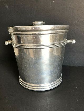 Vintage Large Wilton Armetale Ice Champagne Bucket With Lid 8.  5”
