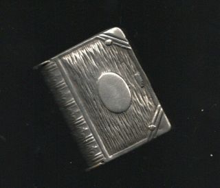 Silver Vestas Case In Shape Of Book,  Double - Hinged.