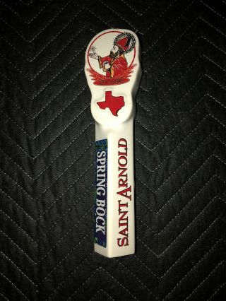 St.  Saint Arnold Brewery Texas Spring Bock Tap Handle Ceramic 10” Houston Beer