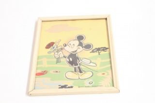 Vintage Walt Disney Productions Mickey Mouse Glow In The Dark Print 1940 
