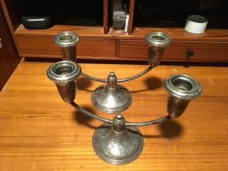 Vintage Empire Sterling Silver Weighted 2 Candle Stick Holders