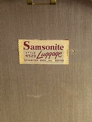 Vintage Samsonite Style 4520 Traveller ROUND HAT - BOX TRAIN SUITCASE - NO KEY 3