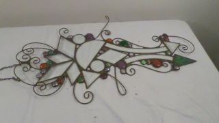 25 " Vintage Hanging Stained Glass Art Sculpture