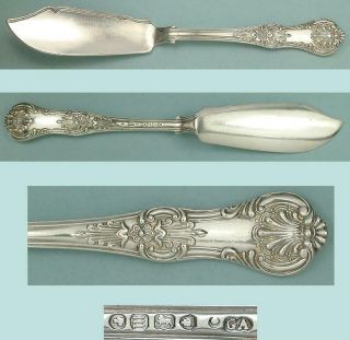 Antique English Sterling Silver King Pattern Butter Knife Hallmarked 1867
