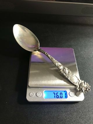 Bridal Rose By Alvin,  1903 Sterling Silver Spoon 76.  01g No Monogram Exc
