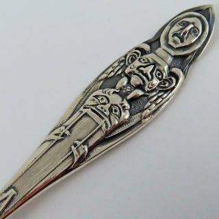 Vintage Alaska Totem Pole Handle Joseph Mayer Co.  Sterling Silver Souvenir Spoon
