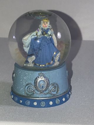 Disney Store Cinderella Mini Snow Globe Figure 2.  5”