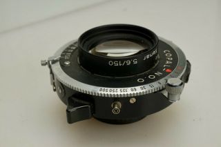 Vintage Schneider Xenar 150mm F/5.  6 View Camera Lens 4x5 " Large Format Copal 0