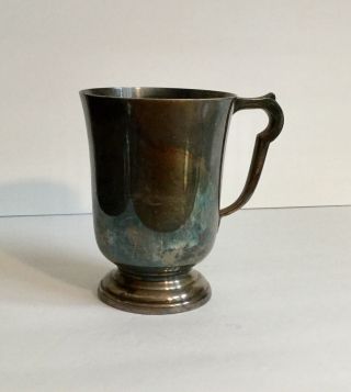 Vintage Postons Chester Silver Plate Tankard Drinking Cup Made In England