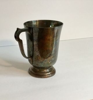 Vintage Postons Chester Silver Plate Tankard Drinking Cup Made in England 3