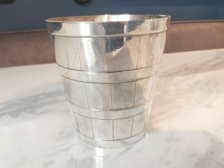 A Vintage Silver Plated Ice Bucket By Walker And Hall.  Early 1900.  S.  Very Ornate.