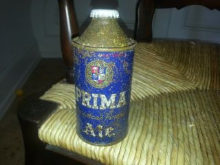 Prima Ale Cone Top Irtp Beer Can Prima Brewing,  Chicago,  Il Cap