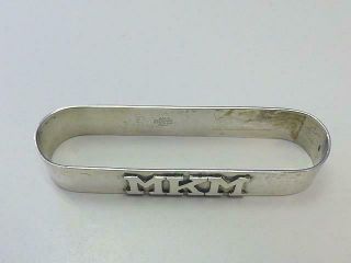 Modernist KALO Hand Wrought Hammered Sterling Silver Napkin Ring Applied MKM 3