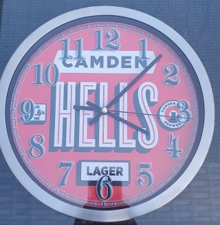 Camden Hells Lager Beer Clock Man Cave Bar