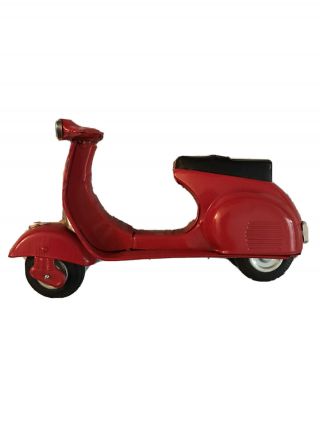 Vintage Tin Friction 1950s Bandai Vespa Gs Scooter,  Toy Vehicle