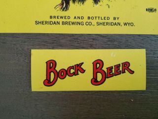 Vintage Bock Beer Sheridan Brewing Bottle And Neck Label Irtp 3