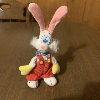 Vintage 1987 Applause Disney Who Framed Roger Rabbit Stuffed Animal 8.  5” Plush