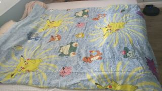 Vintage 1998 Nintendo Pokemon Twin Full Comforter 84 " X64 " Blanket