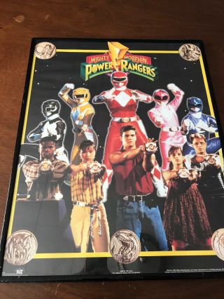 Vintage Saban Enterainment 1994 Mighty Morphin Power Rangers Framed Poster
