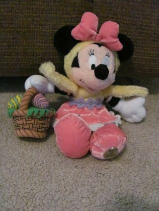 Walt Disney World Easter Minnie Mouse Chick 2002 Bean Bag Happy Easter To You