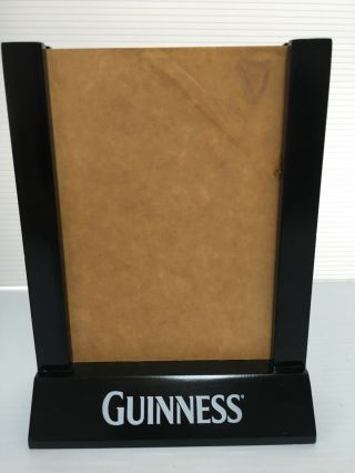 Guinness Table Top Beer Sign Menu Holder 2 Sided Advertising Acrylic Inserts