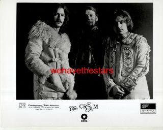 Vintage Cream 60s Rock Group Eric Clapton Ginger Baker Publicity Portrait