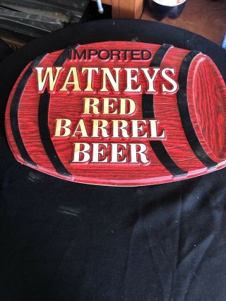 Vintage Watneys Red Barrel Beer Sign England Man Cave Brewery Advertising