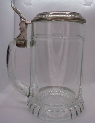 Vintage BMF Glass BEER STEIN Made in West Germany 3