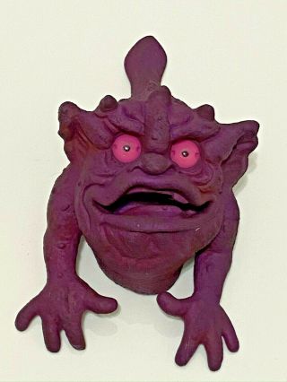 Vintage 1987 Boglins Klang Purple Rubber Hand Puppet Mattel Seven Towns Shlump
