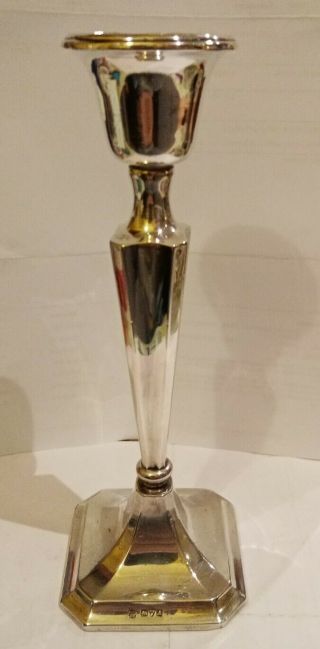 99p Antique Solid Silver Candlestick Chester 1912 Deakin & Sons 8 "