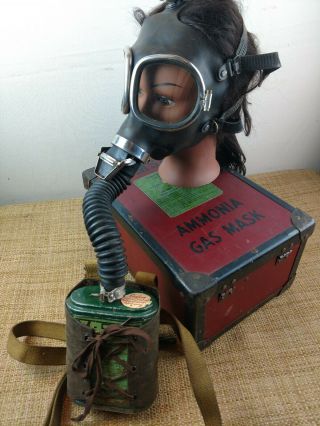 Vintage Msa Mine Safety Appliances Co Ammonia Industrial Gas Mask