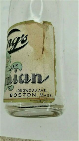 Pre Pro King ' s Bohemian Beer Bottle Continental Brewing Co Boston,  Mass 3