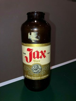 Vintage Jax " A Orleans Tradition " Beer Bottle 32oz