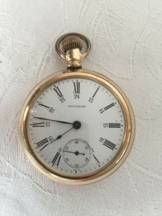 Vintage American Waltham Gold Plated Pocket Watch