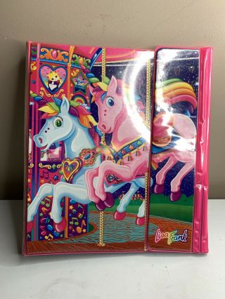 Vintage Lisa Frank Binder Trapper Keeper Rainbow Unicorn Pony 90s Kawaii