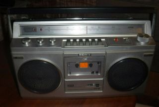 Vintage Sony Cfs - 45 Fm/am Stereo Cassette Recorder Boombox L@@k